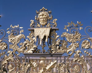 Iron Work Prints: Detail of the South Gate, Hampton Court, Greater London, England, United Kingdom, Europe
