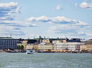 Helsinki Prints: South harbour and City Center skyline, Helsinki, Uusimaa County, Finland, Europe
