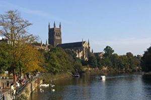 Severn Prints: South Quay, Worcester, Worcestershire, England, United Kingdom, Europe