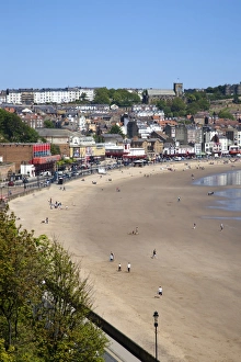 South Sands from the Cliff Top, Scarborough, North Yorkshire, Yorkshire, England, United Kingdom, Europe