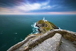 Lighthouses Prints: South Stack Lighthouse at sunset