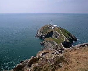 South Stack lighthouse on the western tip of Holy Island, Anglesey, North Wales