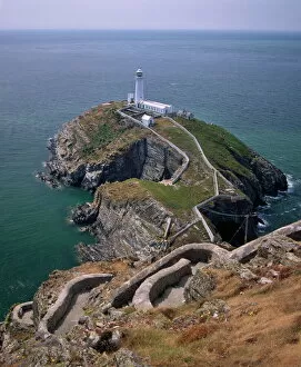 Holy Island Collection: South Stack lighthouse on the western tip of Holy Island, Anglesey, North Wales