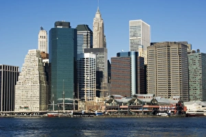 South Street Seaport and tall buildings beyond