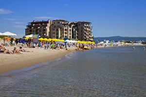 Black Sea Prints: South Sunny Beach, Beachside Resorts, Black Sea coast, Bulgaria, Europe