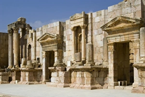 South Theatre, Jerash (Gerasa), a Roman Decapolis city, Jordan, Middle East