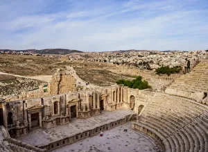 Amphitheatre Prints: South Theatre, Jerash, Jerash Governorate, Jordan, Middle East