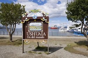 Wharf Prints: Southernmost city in the world, Ushuaia, Argentina, South America