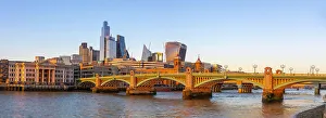 High Rises Prints: Southwark Bridge, River Thames, City of London, London, England, United Kingdom, Europe