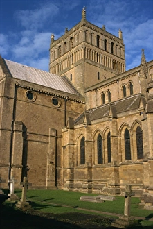 Southwell Minster, largely built by 1240, exterior from southeast, Southwell