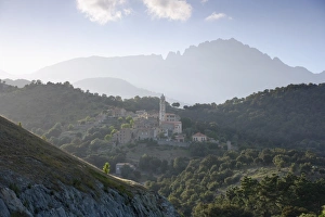 Soveria village near Corte, Corsica, France, Europe