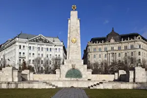 Budapest Prints: Soviet obelisk commemorating liberation of city by Red Army in 1945