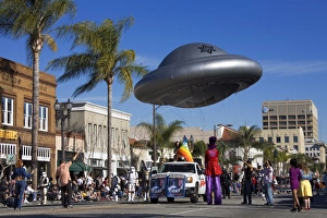 Parades Prints: Spaceship, Doo Dah Parade, Pasadena, Los Angeles, California, United States of America