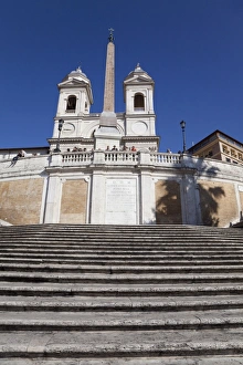 Spanish Steps and Trinita dei Monti church, Rome, Lazio, Italy, Europe