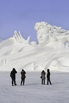 Spectacular ice sculptures at the Harbin Ice and Snow Festival in Harbin, Heilongjiang Province