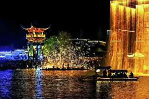 Enchanting Prints: Spectacular Iron Flower performance in WuNvZhou Resort