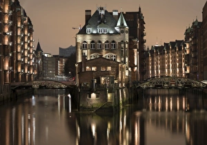 Hamburg Prints: Speicherstadt District, Hafencity, Hamburg, Germany, Europe