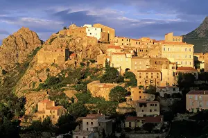 Corsica Prints: Speloncato, village of Balagne region, Upper Corsica, Northern Corsica, France, Europe
