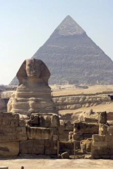 Images Dated 23rd October 2007: The Sphinx at the Pyramids, Giza, UNESCO World Heritage Site, near Cairo
