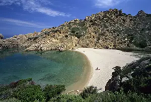 Sardinia Prints: Spiaggia di Cala li Cossi beach on islands north coast, Costa Paradiso