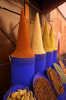 Spice shop, Marrakech, Morocco, North Africa, Africa