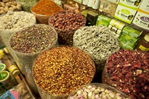 Souks Prints: Spice Souk, Dubai, United Arab Emirates, Middle East
