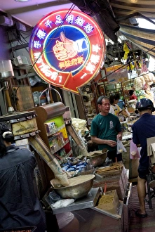 China Town Prints: Spice stall, Chinatown, Bangkok, Thailand, Southeast Asia, Asia