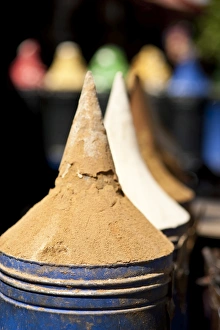Souks Prints: Spices in Market, Marrakesh Medina, Marrakesh, Morocco, North Africa, Africa