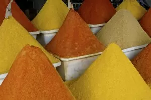 Spices for sale in the heart of the medina
