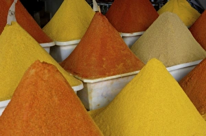 Spices for sale in the heart of the medina