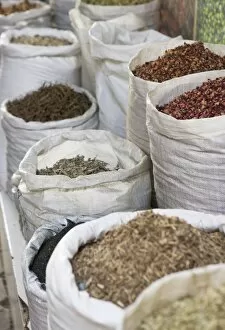 Images Dated 16th September 2009: Spices for sale in the Spice Souk, Deira, Dubai, United Arab Emirates, Middle East