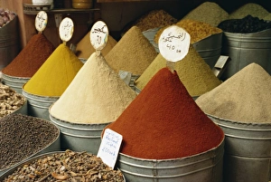 Jewish Quarter Prints: Spices for sale in spices souk