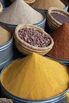Freshness Prints: Spices in the souk, Marrakech, Morocco, North Africa, Africa