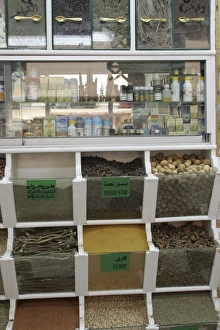Produce Prints: Spices at the spice market in Aswan, Egypt, North Africa, Africa