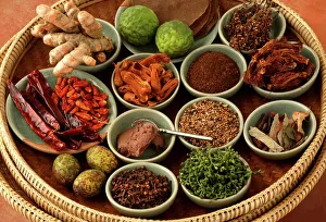 View From Above Prints: Spices used in Thai food, Thailand, Southeast Asia, Asia
