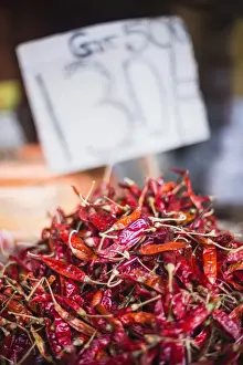 Pile Prints: Spicy red chillies, Kandy, Central Province in the Sri Lanka Highlands, Sri Lanka, Asia