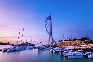 Hampshire Collection: Spinnaker Tower, Gunwharf Marina, Portsmouth, Hampshire, England, United Kingdom, Europe