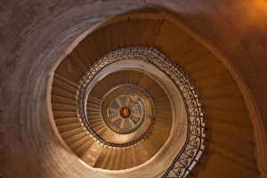 Ceilings Prints: A spiral staircase inside Notre Dame de Fourviere