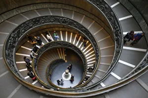 Typically Italian Prints: Spiral staircase, Vatican Museum, Rome, Lazio, Italy, Europe