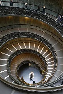 Spiral Prints: Spiral staircase, Vatican Museum, Rome, Lazio, Italy, Europe