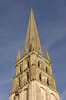 Images Dated 23rd October 2005: Spire of the abbey church of Saint-Savin sur Gartempe, known as the Romanesque Sistine Chapel