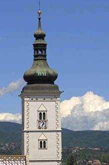 Images Dated 5th July 2007: Spire of The Church of St. Mark, Gorni Grad (Upper Town), Zagreb, Croatia, Europe