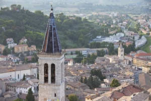Duomo Prints: Spire of Duomo (Cathedral), Spoleto, Umbria, Italy, Europe