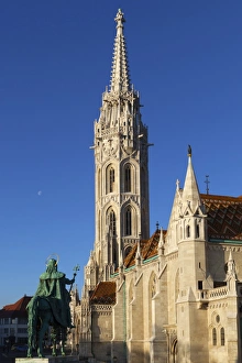 Traditionally Hungarian Prints: Spire of Matthias Church (Matyas-Templom)