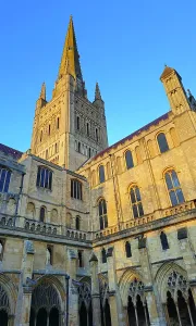 Popular Prints: Spire, Norwich Cathedral, Norfolk, England