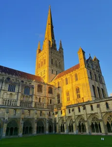 Archways Prints: Spire, Norwich Cathedral, Norfolk, England