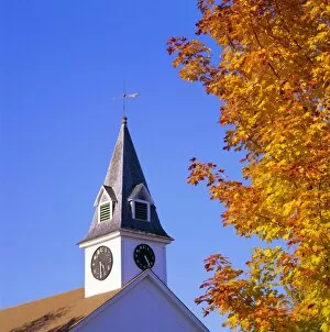 Autumnal Leaves Collection: Spire of Sugar Hill Meeting House