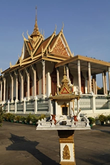 Silver Pagoda Prints: Spirit house outside the Silver Pagoda, Phnom Penh, Cambodia, Indochina