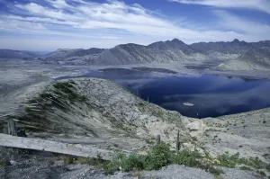 Natural Disaster Prints: Spirit Lake in the landscape north of Mount St