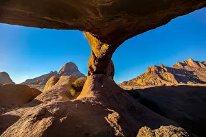 Namibian Prints: Spitzkoppe Arch at sunrise, Namibia, Africa